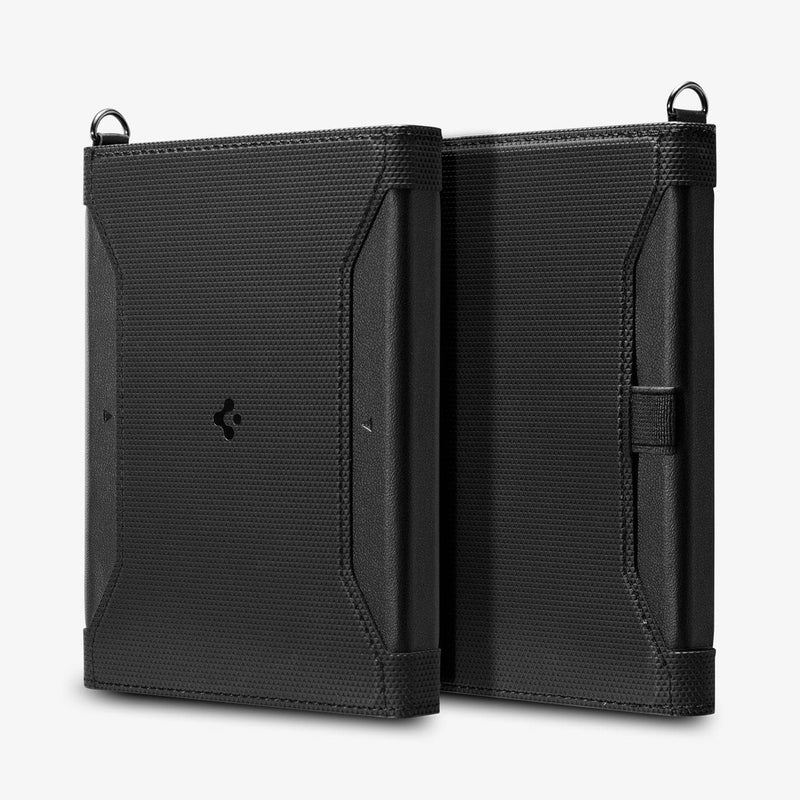 AFA05538 - Passport Holder in black showing the front, back and sides