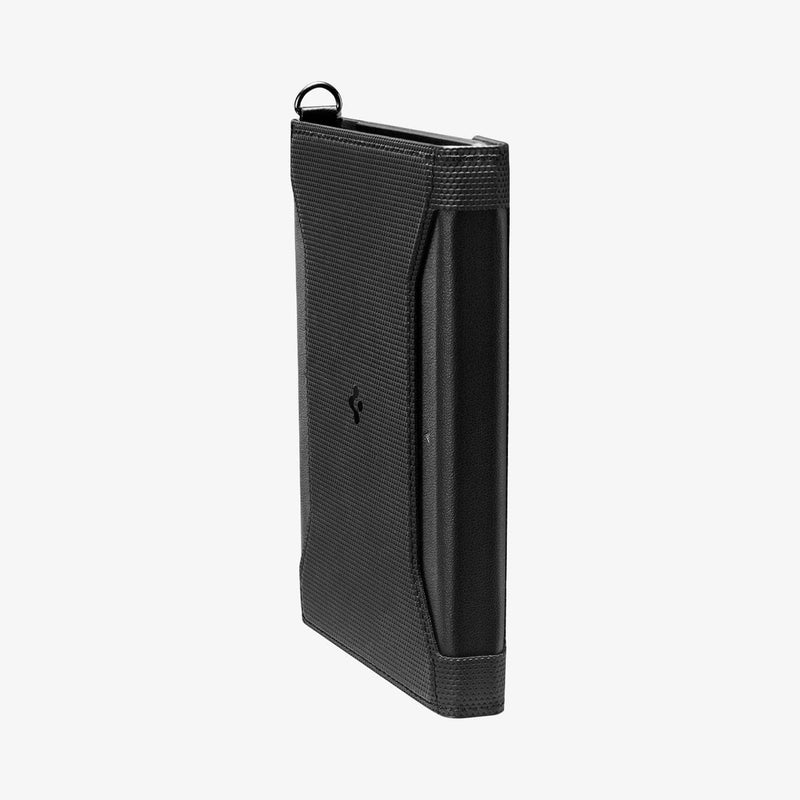 AFA05538 - Passport Holder in black showing the side and front