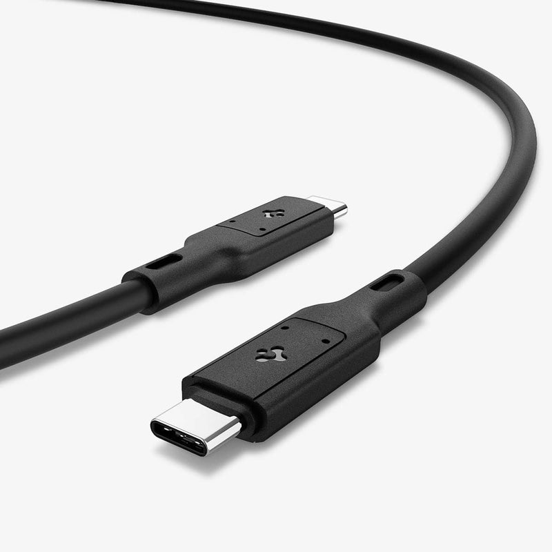 ACA02201 - ArcWire™ USB-C to USB-C 4 Cable in black showing both ends of cable laying flat
