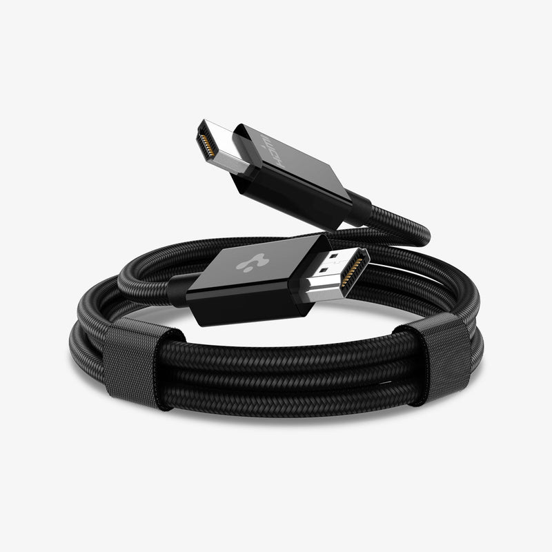 ACA02336 - ArcWire™ HDMI 2.1 Cable in black showing the cable rolled up for easy storage