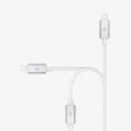 ACA04467 - ArcWire™ USB-C to Lightning Cable PB2200 in white showing the cable bending to show the durability