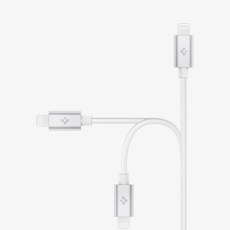 ACA04467 - ArcWire™ USB-C to Lightning Cable PB2200 in white showing the cable bending to show the durability