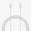 ACA04467 - ArcWire™ USB-C to Lightning Cable PB2200 in white showing both ends of the cable and the remainder of the cable neatly within cable organizer