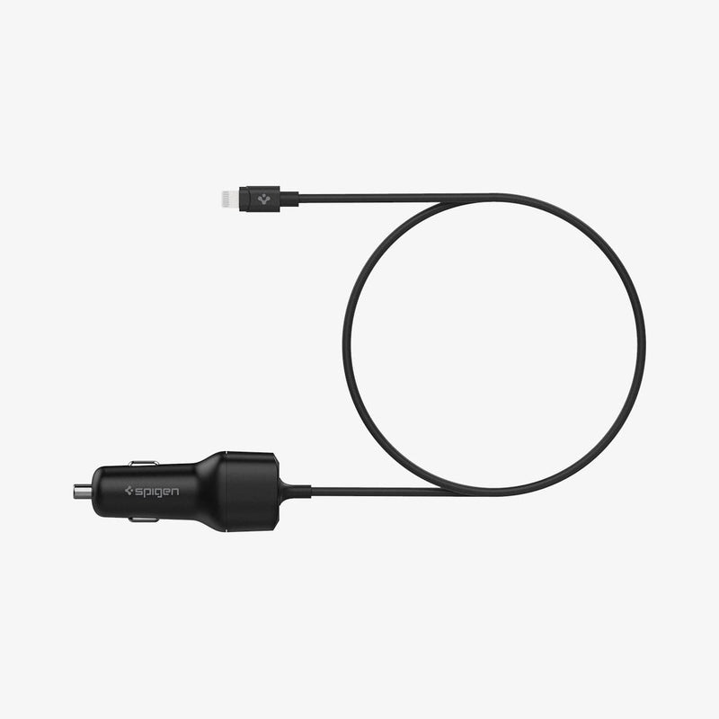 ACP04205 - ArcStation™ Car Charger PC2100 in black showing the cable organized in a circle