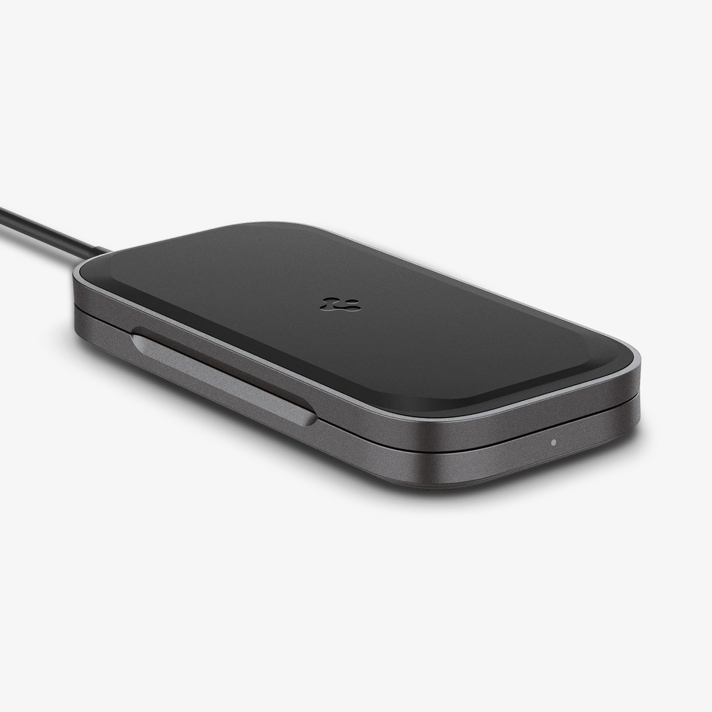ACH04622 - ArcField™ Flex Wireless Charger PF2201 in black showing the front and side with charger fully flat
