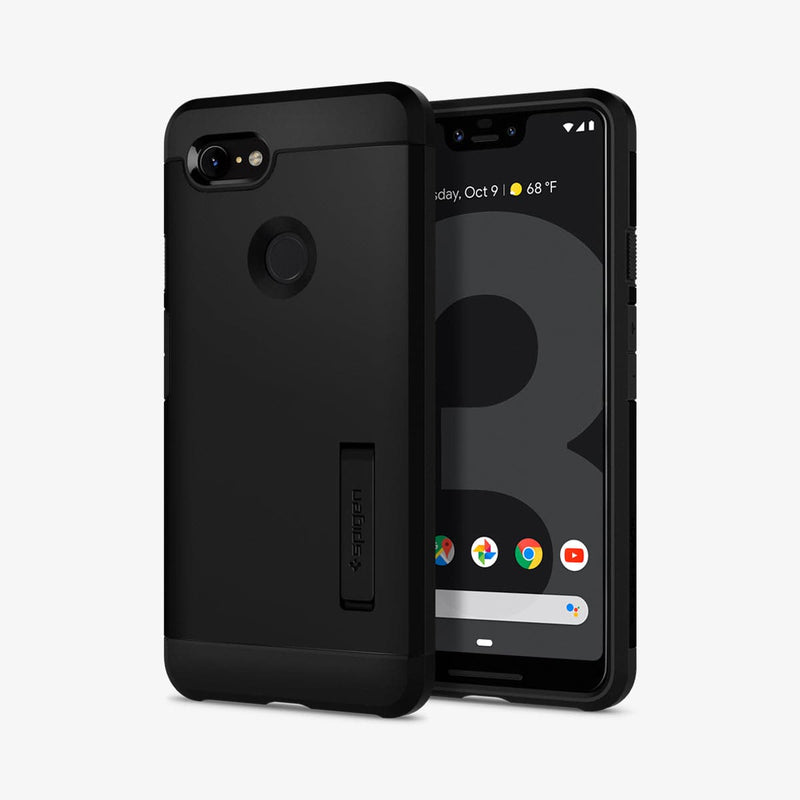 F20CS25024 - Pixel 3XL Case Tough Armor in black showing the back and front