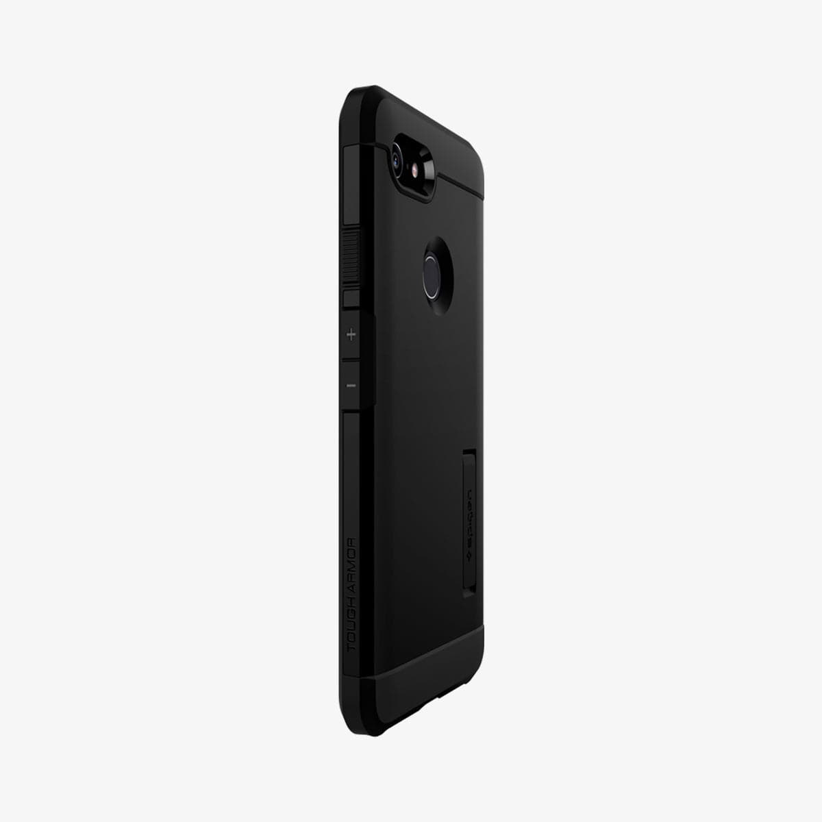 F20CS25024 - Pixel 3XL Case Tough Armor in black showing the side and back
