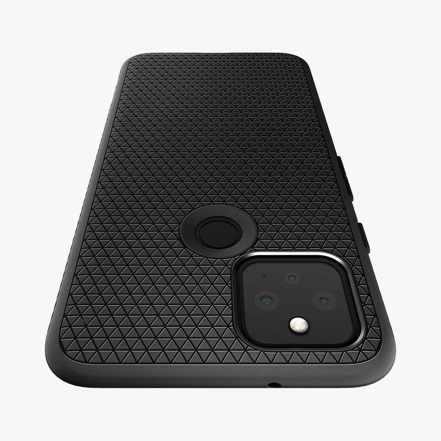 ACS01896 - Pixel 5 Case Liquid Air in black showing the back zoomed in to show the fine details