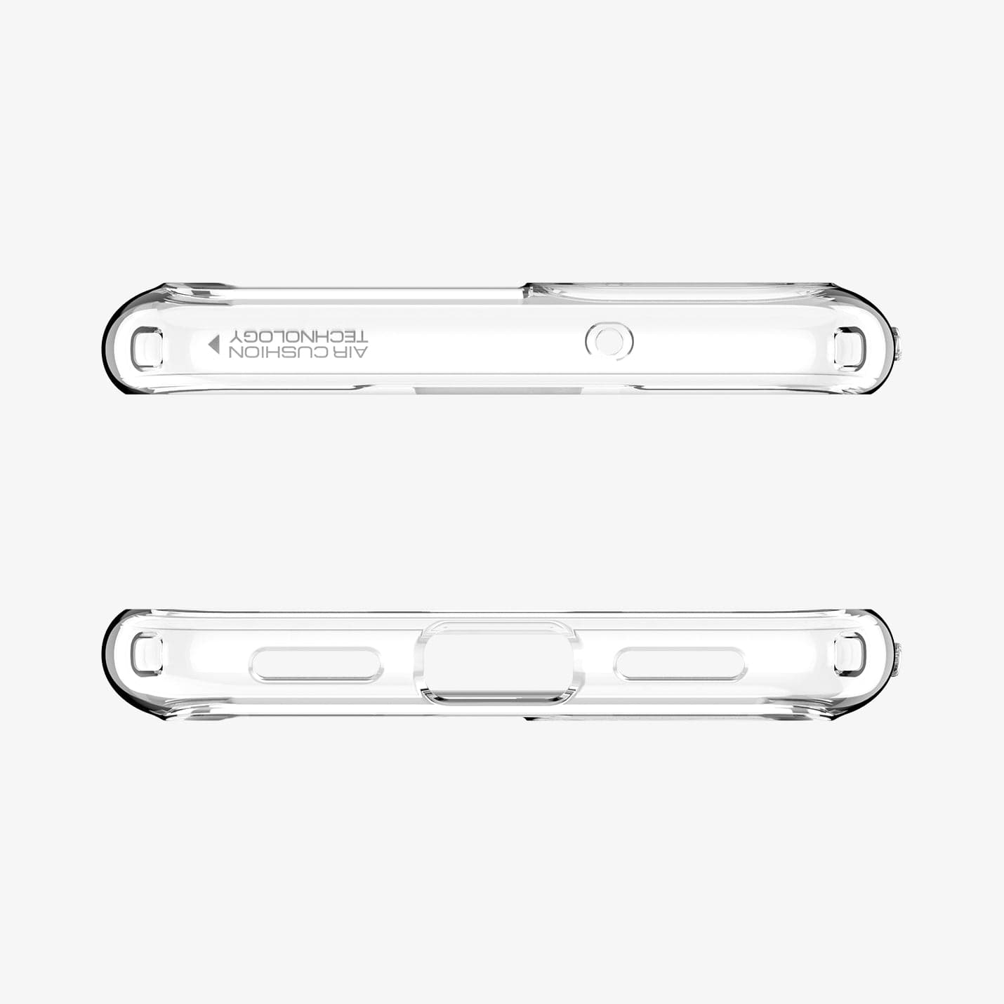 ACS01897 - Pixel 5 Case Ultra Hybrid in crystal clear showing the top and bottom with precise cutouts