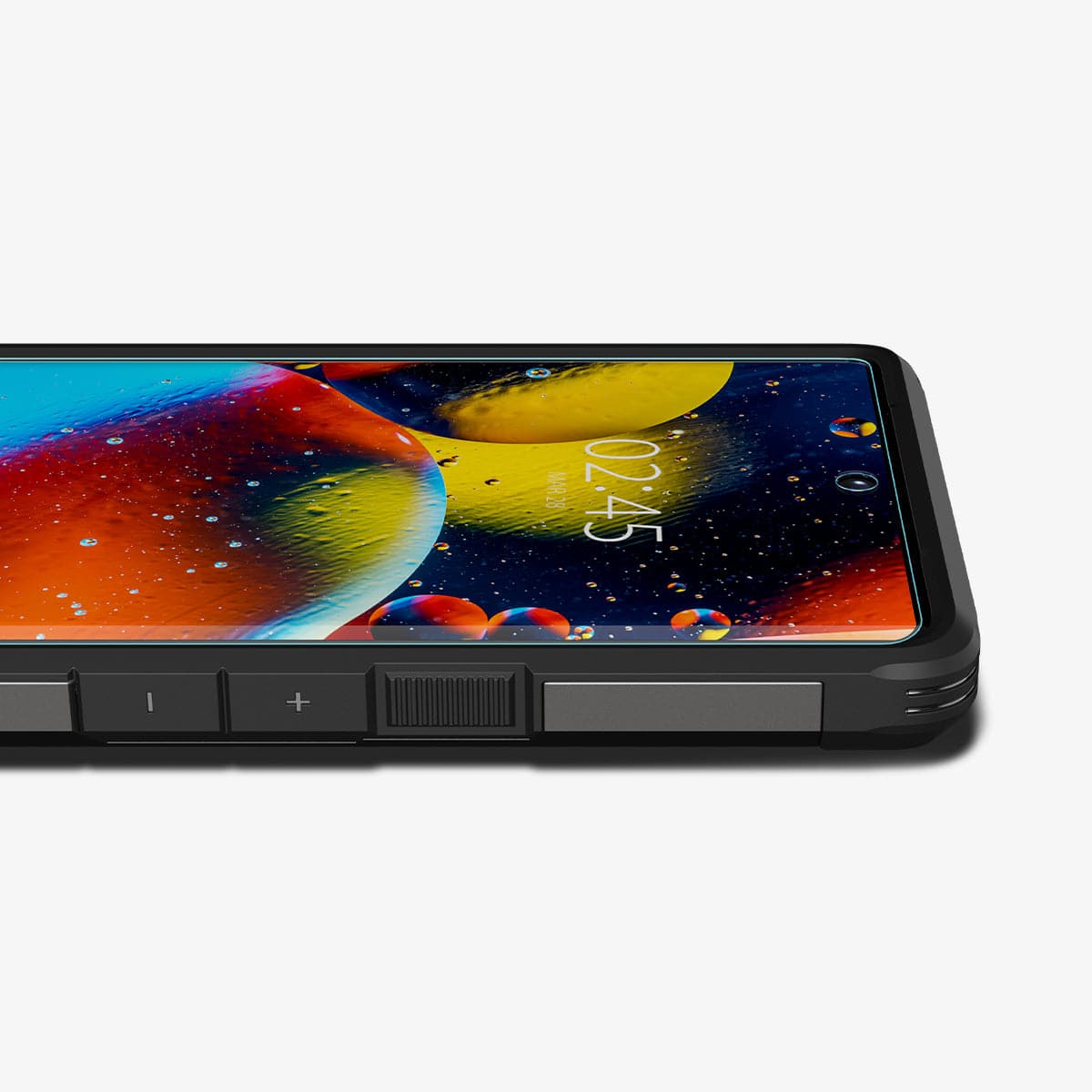 AFL04206 - Pixel 6 Pro Screen Protector Neo Flex showing the front and side with device laying flat