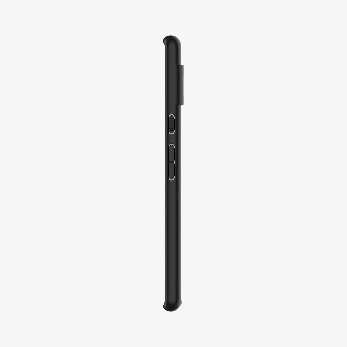 ACS03458 - Pixel 6 Pro Case Ultra Hybrid in matte black showing the side with volume controls