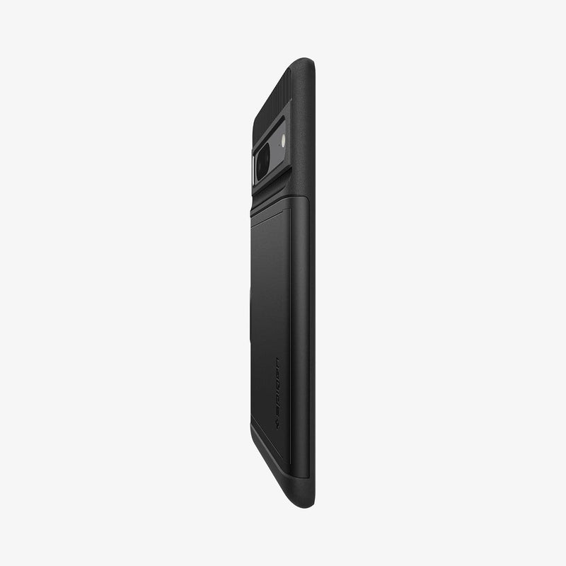 ACS04704 - Pixel 7 Case Slim Armor CS in black showing the side and partial back