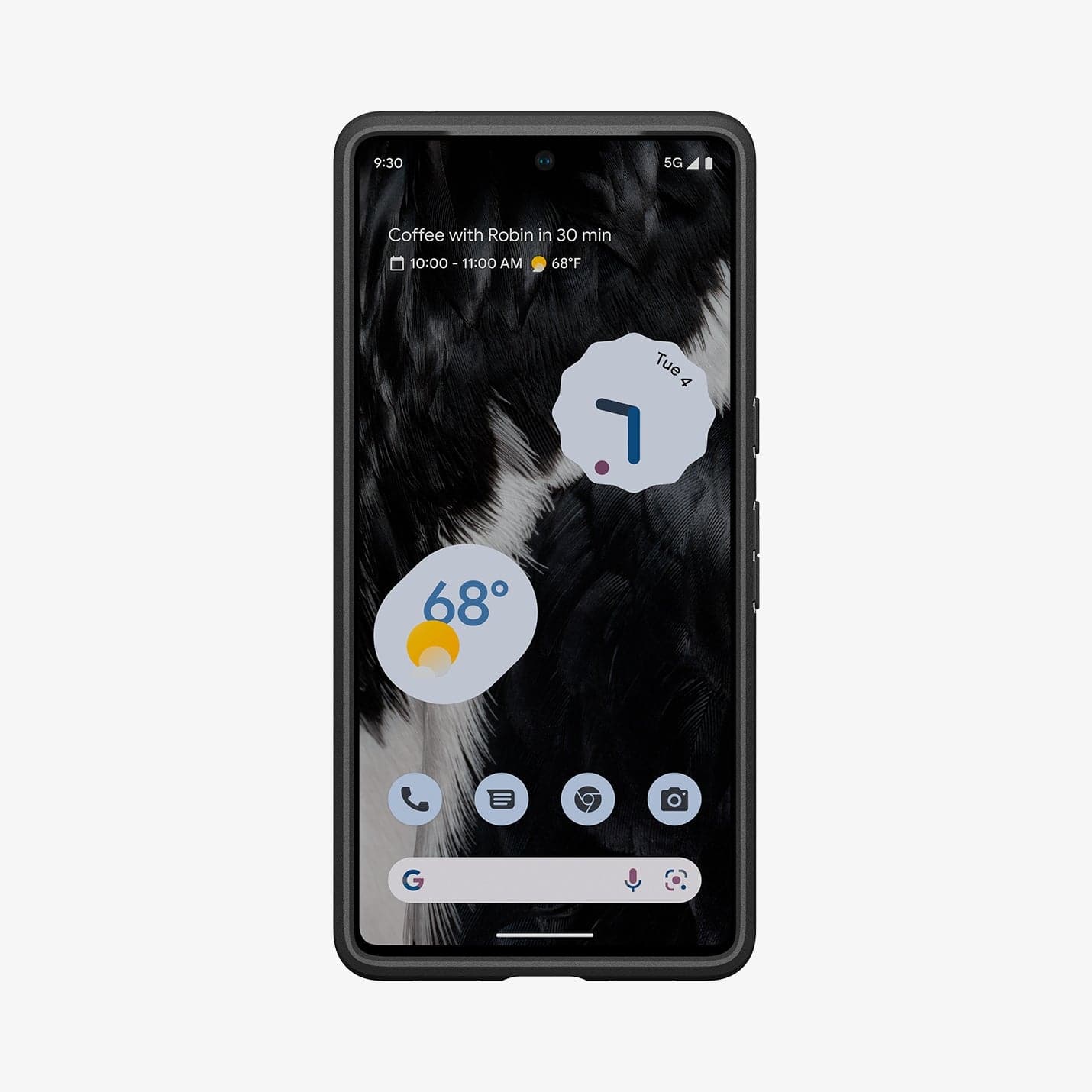 ACS04704 - Pixel 7 Case Slim Armor CS in black showing the front