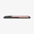 ACS04705 - Pixel 7 Case Slim Armor CS in rose gold showing the side and partial back with device laying flat