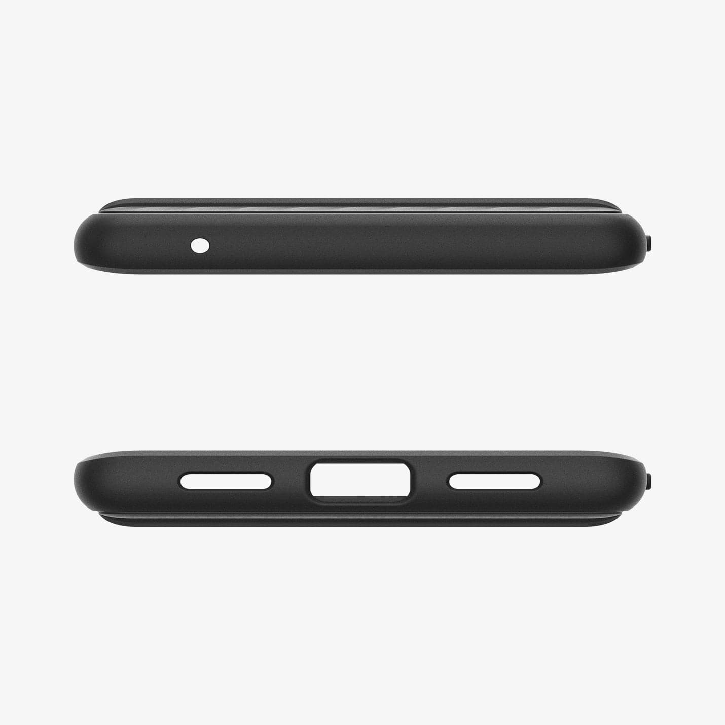 ACS04735 - Pixel 7 Pro Case Core Armor in matte black showing the top and bottom with precise cutouts