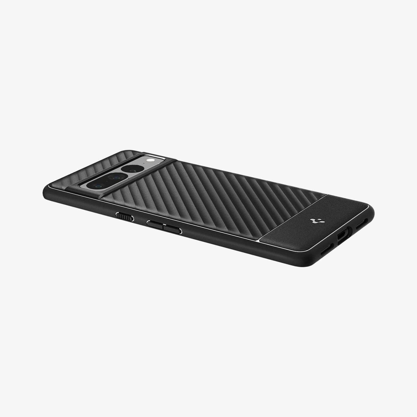 ACS04735 - Pixel 7 Pro Case Core Armor in matte black showing the back, side and bottom