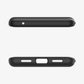 ACS04727 - Pixel 7 Pro Case Ultra Hybrid in matte black showing the top and bottom with precise cutouts