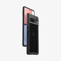 ACS04727 - Pixel 7 Pro Case Ultra Hybrid in matte black showing the sides, partial back and front