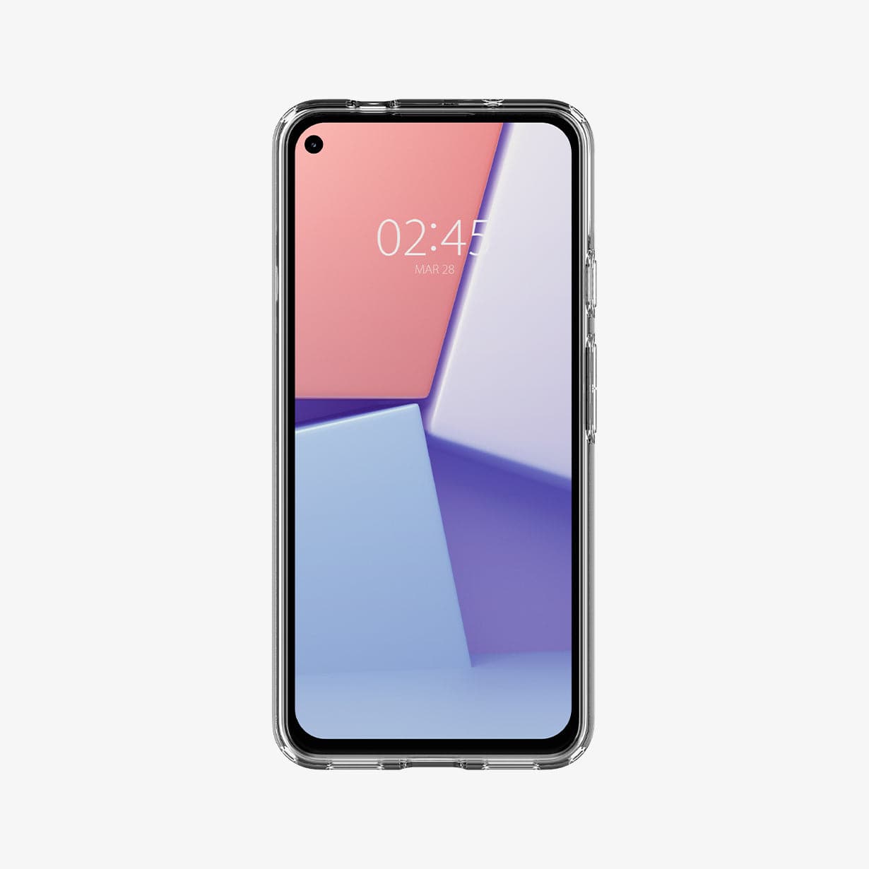 ACS02909 - Pixel 5a Case Ultra Hybrid in crystal clear showing the front