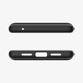 ACS03436 - Pixel 6 Case Liquid Air in matte black showing the top and bottom with precise cutouts