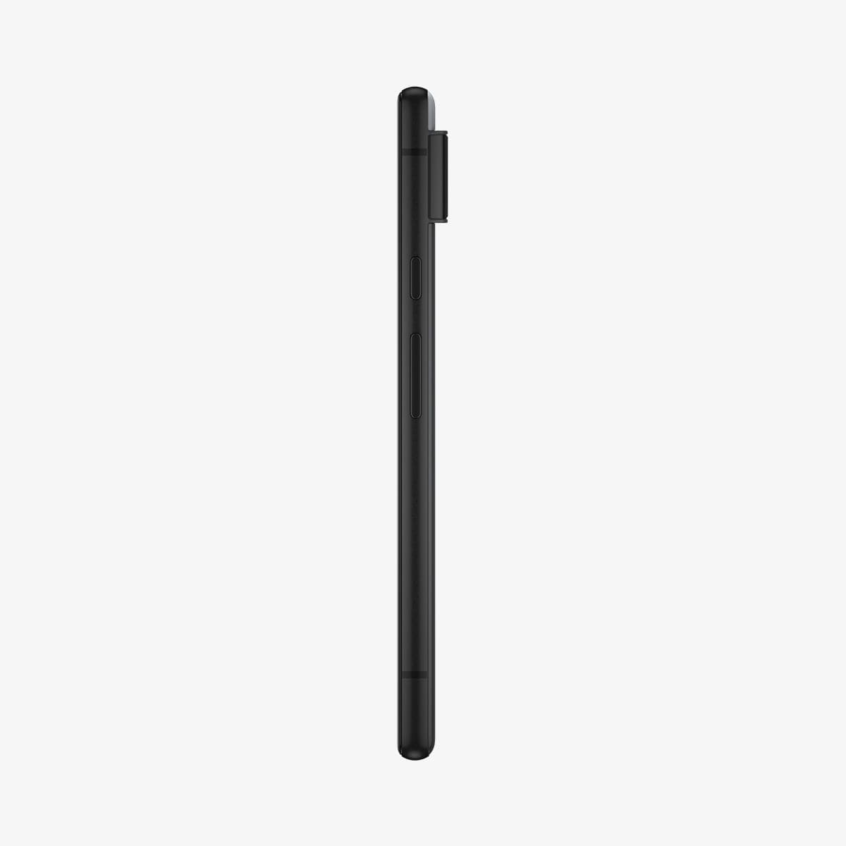 AGL04197 - Pixel 6 Optik Lens Protector in black showing the side