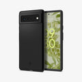 ACS03435 - Pixel 6 Case Thin Fit in black showing the back and front