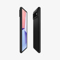 ACS03435 - Pixel 6 Case Thin Fit in black showing the sides, partial front and back