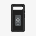ACS03435 - Pixel 6 Case Thin Fit in black showing the inside of case