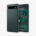 ACS04475 - Pixel 6a Case Liquid Air in midnight green showing the back and front