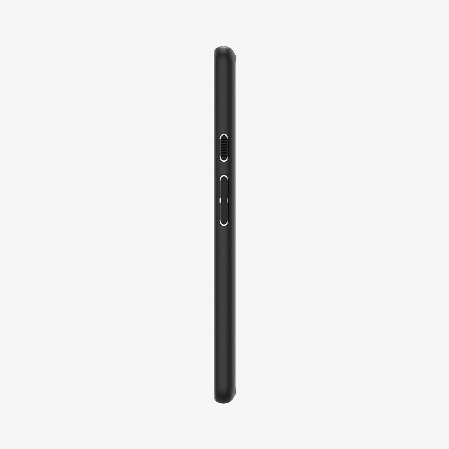 ACS04478 - Pixel 6a Case Ultra Hybrid in matte black showing the side with volume controls
