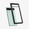 ACS04478 - Pixel 6a Case Ultra Hybrid in matte black showing the back with case hovering away from device