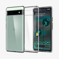 ACS04477 - Pixel 6a Case Ultra Hybrid in crystal clear showing the back, inside and front