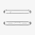 ACS04477 - Pixel 6a Case Ultra Hybrid in crystal clear showing the top and bottom with precise cutouts