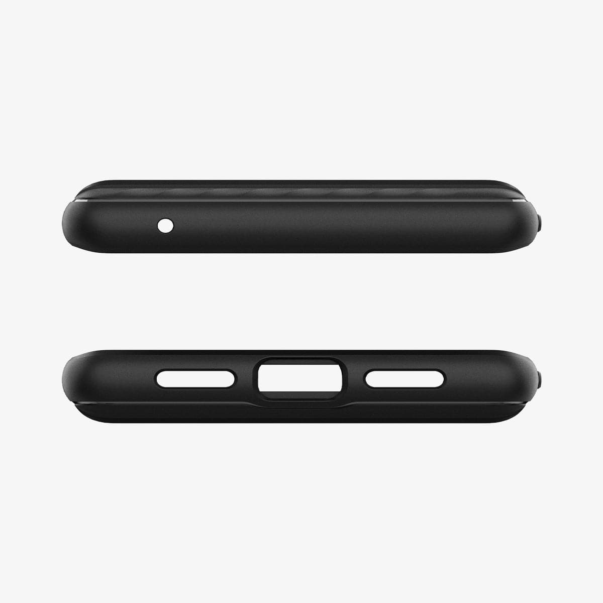 ACS03464 - Pixel 6 Pro Case Core Armor in matte black showing the top and bottom with precise cutouts