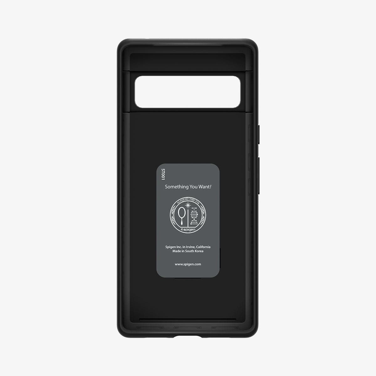 ACS03454 - Pixel 6 Pro Case Thin Fit in black showing the inside of case