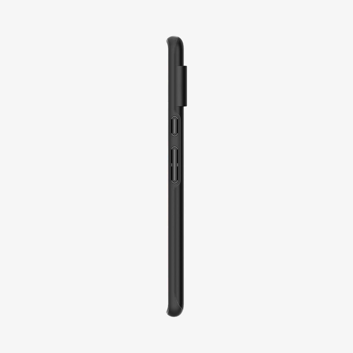 ACS03454 - Pixel 6 Pro Case Thin Fit in black showing the side with volume controls