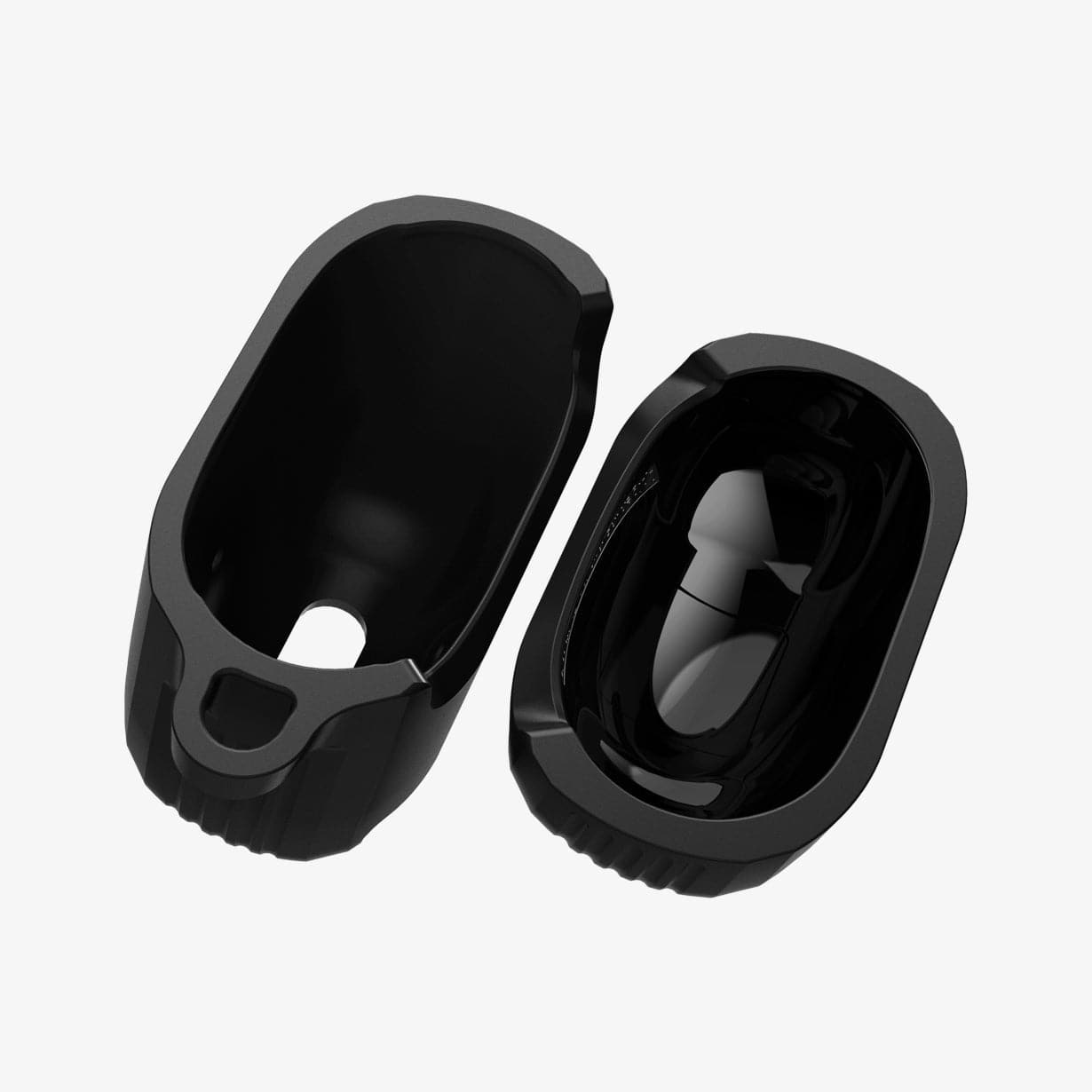 ASD01344 - Pixel Buds 2 Case Rugged Armor in black showing the inside without device