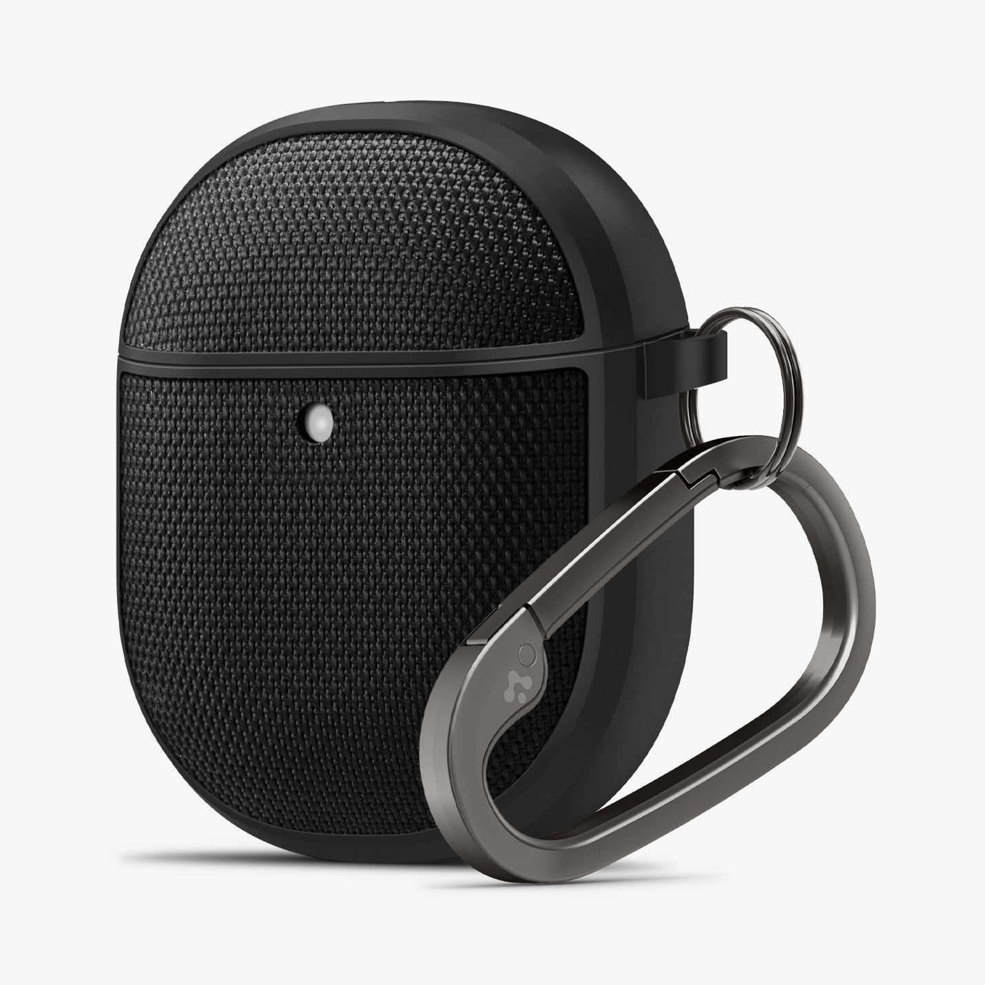 ACS05782 - Pixel Buds Pro Case Classic Fit in black showing the front and partial side with carabiner