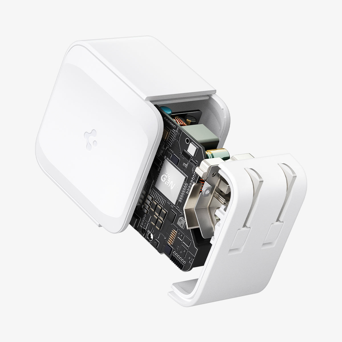 ACH02075 - ArcStation™ Pro 30W Wall Charger PE2008 in white showing the inner technology components of wall charger