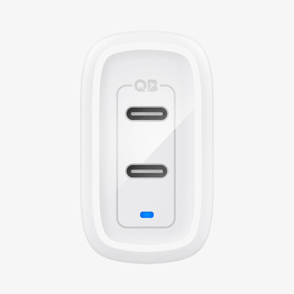 ACH02595 - ArcStation™ Pro 40W Wall Charger PE2013 in white showing the front with ports