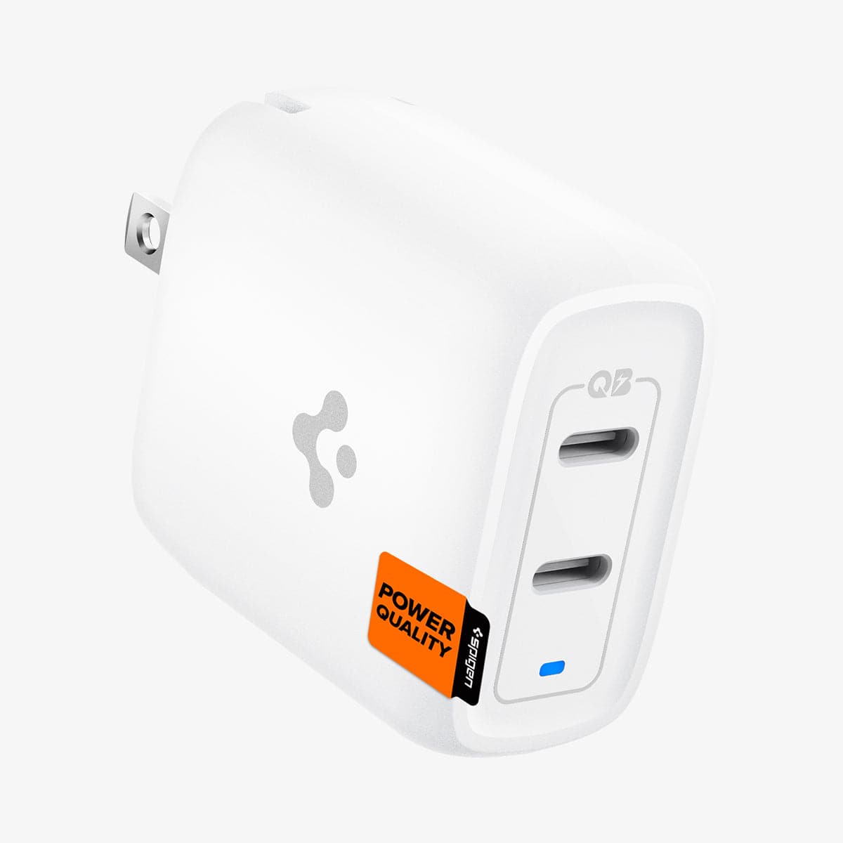 ACH02595 - ArcStation™ Pro 40W Wall Charger PE2013 in white showing the front, side and top