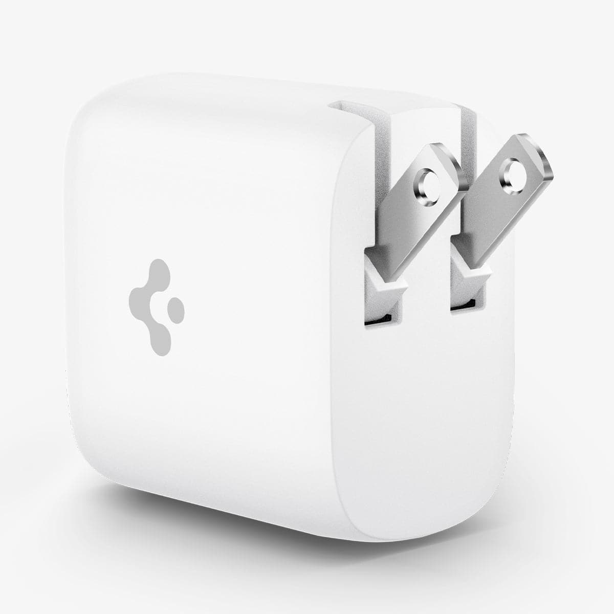 ACH02595 - ArcStation™ Pro 40W Wall Charger PE2013 in white showing the back and side with prongs slightly out