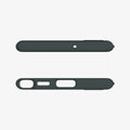ACS04518 - Galaxy S22 Ultra 5G Case Liquid Air in abyss green showing the top and bottom with precise cutouts