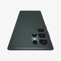 ACS04518 - Galaxy S22 Ultra 5G Case Liquid Air in abyss green showing the back zoomed in to show the fine details