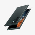 ACS04517 - Galaxy S22 Ultra 5G Case Thin Fit in abyss green showing the back, front and sides
