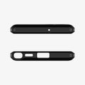 ACS03924 - Galaxy S22 Ultra 5G Case Tough Armor in gunmetal showing the top and bottom with precise cutouts