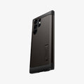 ACS03924 - Galaxy S22 Ultra 5G Case Tough Armor in gunmetal showing the back and partial side