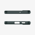 ACS04520 - Galaxy S22 Plus 5G Case Thin Fit in abyss green showing the top and bottom with precise cutouts
