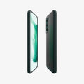 ACS04520 - Galaxy S22 Plus 5G Case Thin Fit in abyss green showing the sides, partial back and front