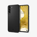 ACS03949 - Galaxy S22 Plus 5G Case Thin Fit in black showing the back and front